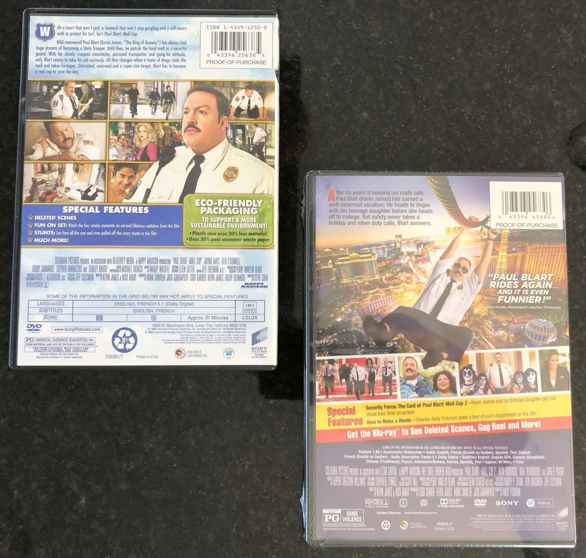KEVIN JAMES VOL 1: 2 DVD MOVIES (PAUL BLART - MALL COP #1 & #2