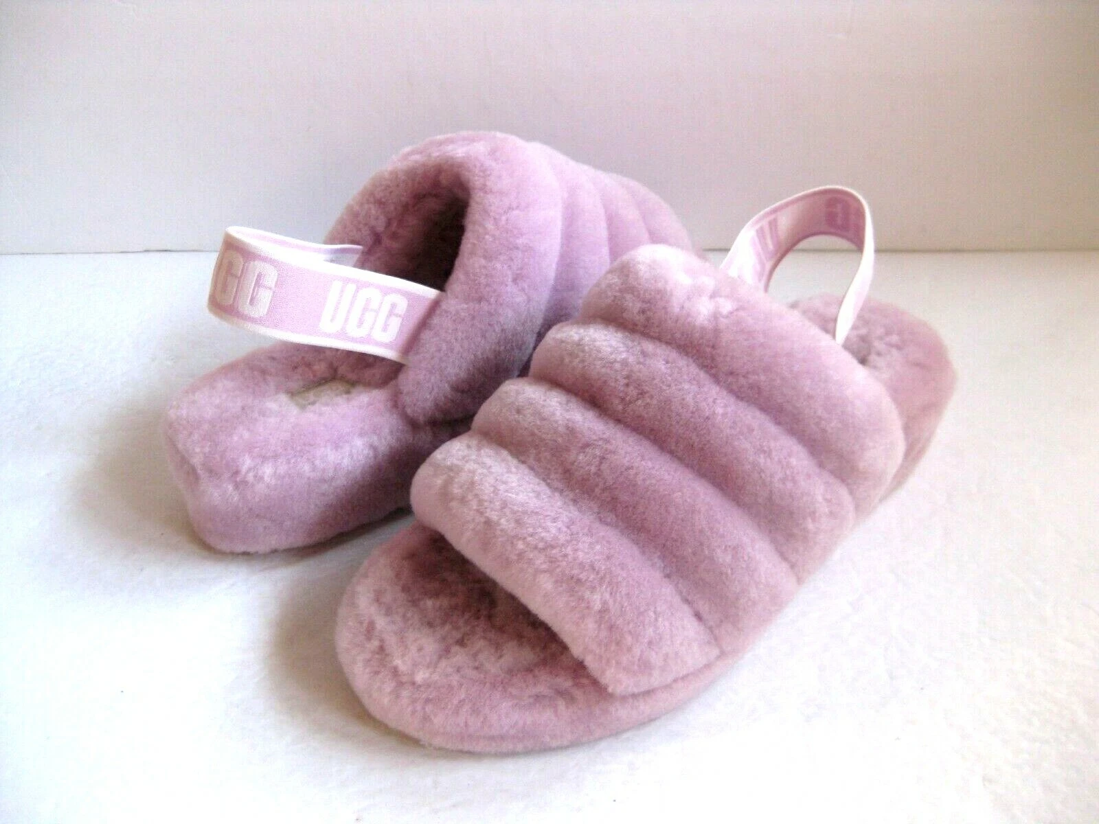 UGG FLUFF YEAH SLIDE SANDALO DONNA CALIFORNIA ASTER US 8 UK 6 EU 39