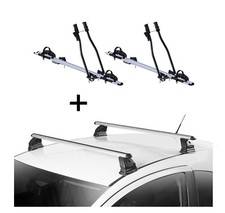 2x Fahrradtr&auml;ger SAGITTAR+Dachtr&auml;ger EVO ALU f&uuml;r f&uuml;r Mercedes CLS (C218) 4T&uuml;r 10