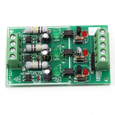 3-Channel Optocoupler Isolation Module AC 220V Testing Module No PCB Holder NEW