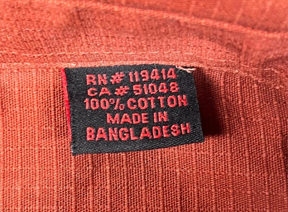 Wolverine Men's Ripstop Cotton Button-Down Shirt Long Sleeve Rust Size XXL - Image 4 of 4