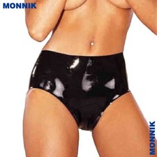 Latex Lingerie Seamless Briefs Panties Tight Underwear Bottom Open Fetish SM