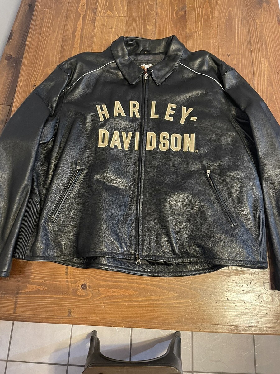 Harley Davidson 100 Year Leather Motorcycle Jacket Mens Size Harley Davidson 100 Year Leather Motorcycle Jacket Mens Size