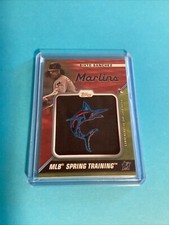 Sixto Sanchez RC 2021 Topps 1st RC Cap Logo Patch Card Red Parallel #/10 Marlins