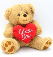 PlüSch BäR Mit Herz I Love You TeddybäR Ca. 26 Cm Sitzend, Stofftier, Kuscheltie