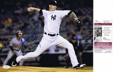 AJ BURNETT Signed NEW YORK YANKEES 11x14 Photo - JSA G41170