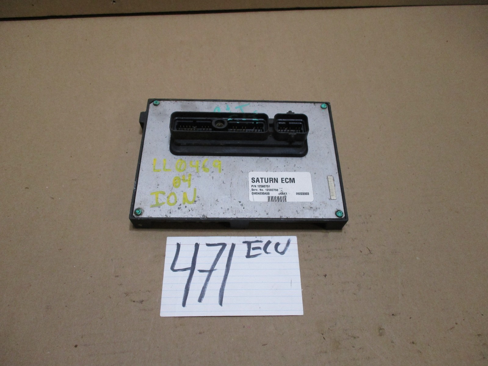 2004 Saturn Ion #471 Engine Computer ECM ECU  12580751