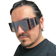 Men Sunglasses Fashion StylVisor Designer Elegant Oversized Rimless Light Weight