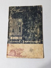 1963 Amc Rambler Classic Ambassador Original Owners Manual