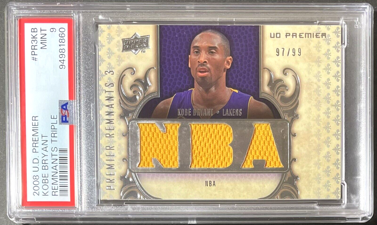 99 ) Kobe Bryant 2008-09 Upper Deck Premier Remnants Triple Jersey 