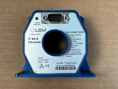LEM IT 60-S UltraStab Voltage Current Transducer Sensor 60A 1:600