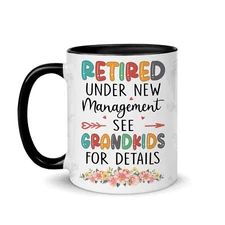 Hyturtle Funny Retirement Mug Gift For Grandma, Retired Under New Management ...