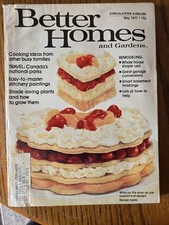 Better Homes and Gardens May 1977 Stitchery Painting;Layered Fruit Cake ID:27620
