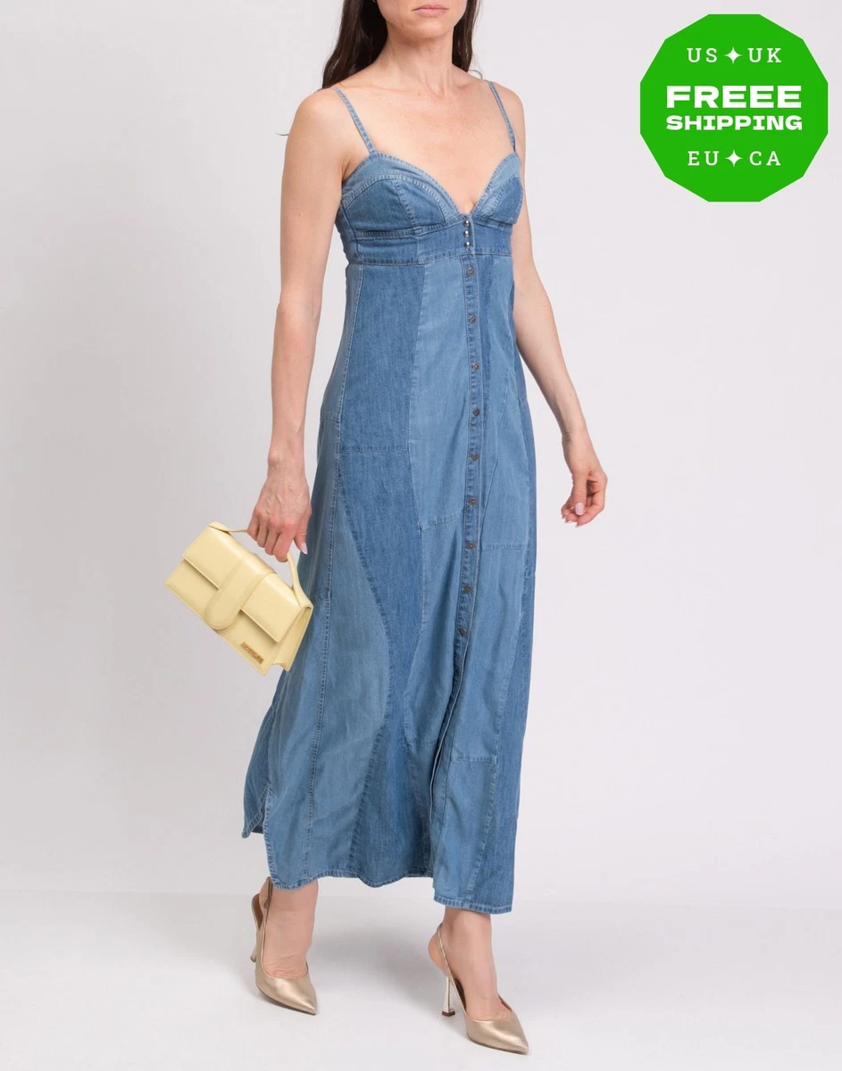 diesel denim maxi dress Maxi Denim Utility Dress | Women