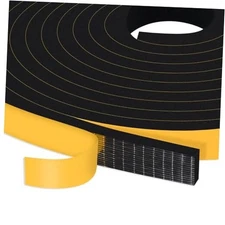 Weather Stripping Door Seal Strip, Strong 1/2 In x 1/4 In x 26Ft Black