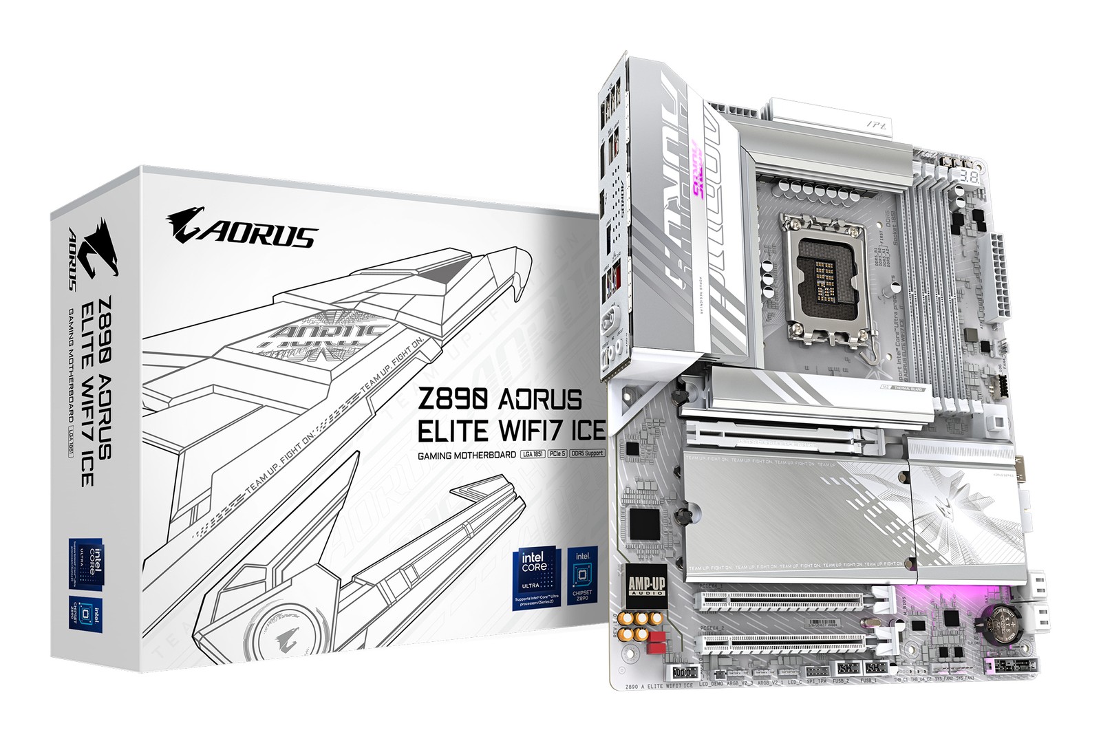 GIGABYTE Z890 AORUS ELITE WIFI7 ICE Motherboard - Supports Intel Core - LGA1851