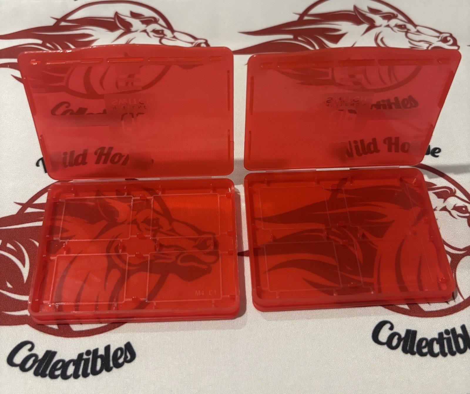 Lot of 2 OEM Nintendo Switch Game Cartridge Case Holder - Holds 4 Games Each