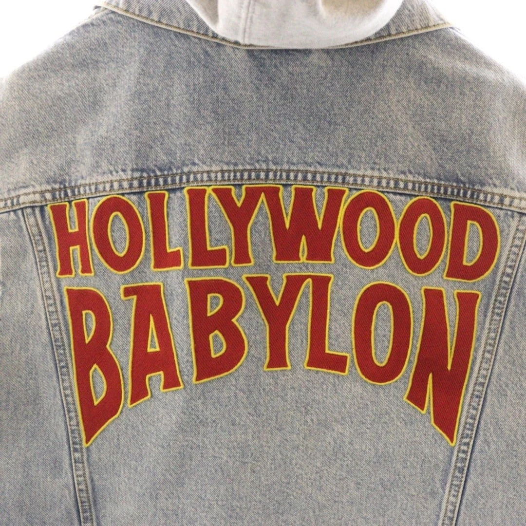 GUCCI 22SS Hollywood Babylon Denim felpa con cappuccio gilet grigio indaco 697042 usa