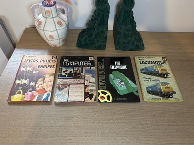 Vintage Ladybird Books Levers, Pulleys, Engines, Computer, Locomotive, Telephone