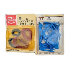 Vintage 1970s Goody Ponytail Holders, Hair Tie  Tip Top Clipettes