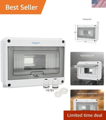 8 Way Circuit Breaker MCB Box Waterproof  DIN Rail Indoor Outdoor