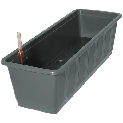 Geli Blumenkasten AQUA Green Plus Wasserspeicher Balkon 60 cm anthrazit