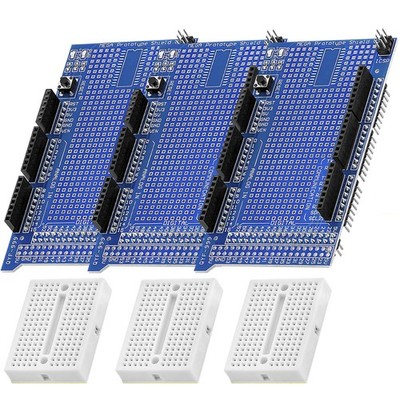 3 x Prototyping Shield mit Mini Breadboard kompatibel mit Arduino und MEGA 2560