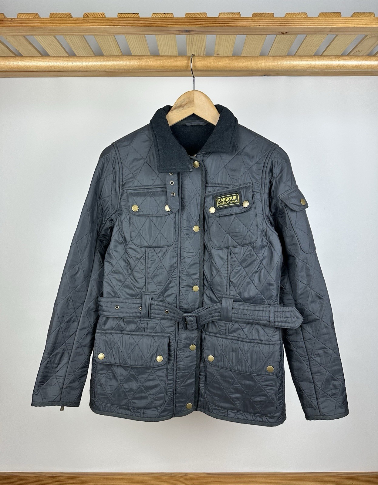Barbour Women's International Polarquilt  Black Jacket size 6