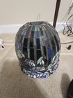 Metal Base Tiffany Style Lotus Water Lily Stained Glass Handcrafted Table Lamps — photo 3