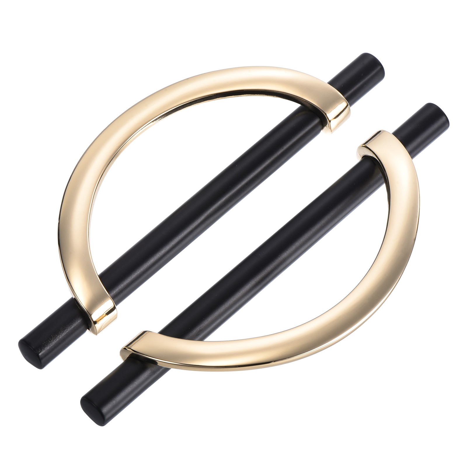 6 Pack Brushed Black Pulls Cabinet Door Handles 5 inch (128MM) Hole Centers