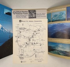 1982 Mount St Helens Geological Area Foldout Brochure Map Gifford Pinchot Forest