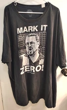 Vintage The Big Lebowski Movie “Mark It Zero” Universal Studios Shirt Black 4XLT