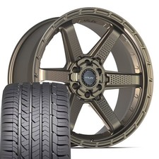 4ps63 Bronze 22x9 Wheels 28545r22 As Tires Set Fits Chevy Gmc Cadillac