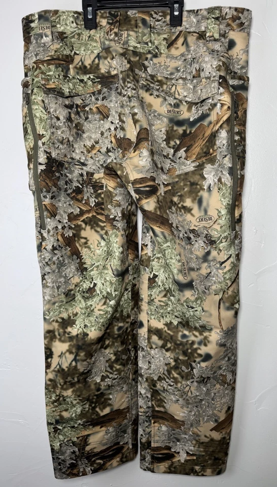 King's Camo Mens Desert Shadow 6 Pocket Quick-Dry Camo Pants Size 36S Ventilated - Image 4 of 4