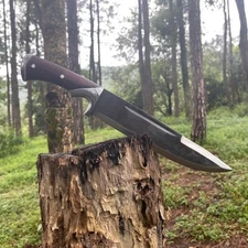Custom Handmade Carbon Steel Blade Tactical Bowie Knife | Hunting Knife Camping