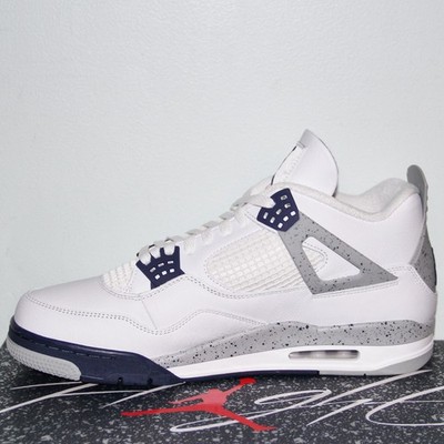 Nike Air Jordan 4 Retro Midnight Navy Mens 14 White Grey DH6927
