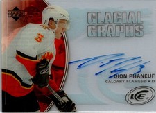 2005-06 Ice Glacial Graphs Dion Phaneuf Auto #GG-DP