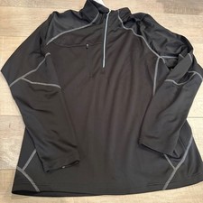 NORTH END MENS LARGE BLACK 3/4 ZIP PULL OVER ...