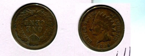 1894 INDIAN HEAD PENNY TYPE COIN VF 6116T