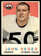 1959 Topps Ex John Reger Rookie Pittsburgh Steelers #124