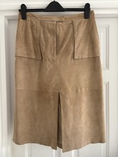Jaeger Suede Double Pocket  A Line Skirt. Knee Length.  Size 10 Luxury Fabric