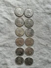 Lot of 12 Canadian Silver Half Dollars, Minted 1961,1962,1963,1964,