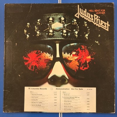 Judas Priest - Hell Bent for Leather - 12'' Vinyl LP Record Demonstration