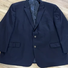 Joseph Feiss Gold Navy Blazer 56R WOOL Classic Fit Preppy Business Nautical FLAW