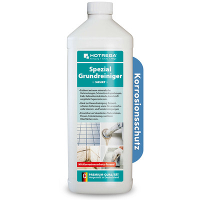 HOTREGA Spezial Grundreiniger sauer Bauendreinigung Zement Intensivreiniger 1L