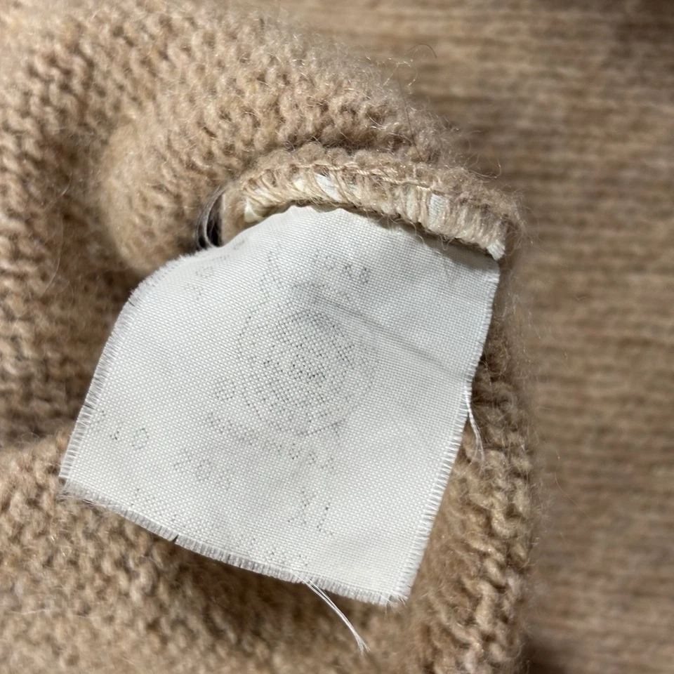 Chaleco Suéter Robert Bruce De Colección Para Hombre XL Hecho en EE. UU. Lana Etiqueta Unión Beige Foto 4 de 4