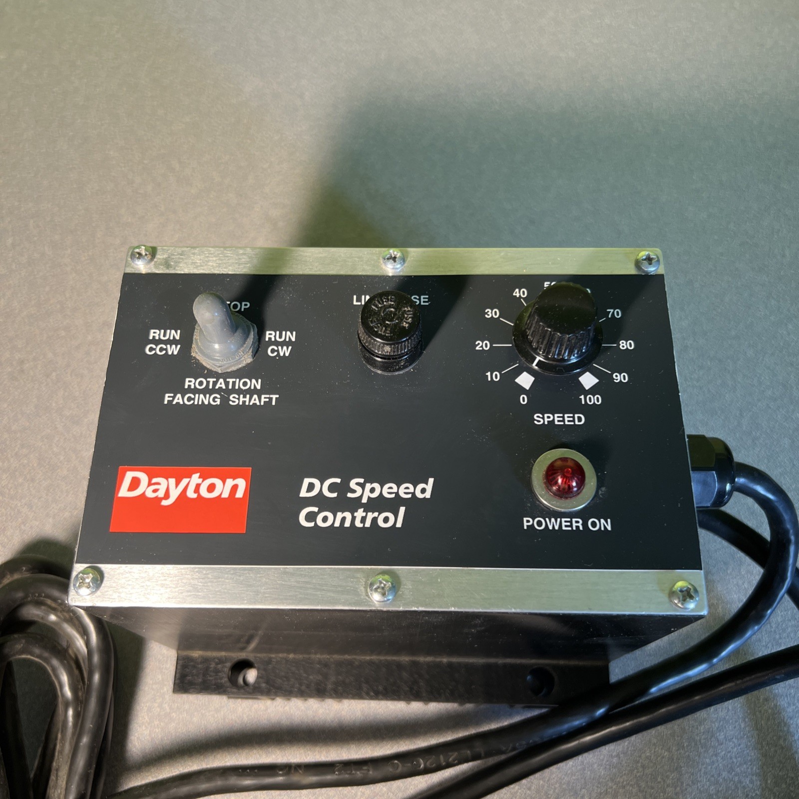 Dayton 1F800H Speed Controller, 120VAC Input, 90VDC Output, 9 Foot Cord