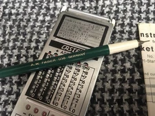 VTG Faber Castell 67 / 87 R Slide Rule Addiator  / Box Papers / Germany