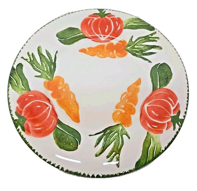 JARM - Ceramica Large Vegetable Serving Dish Crate & Barrel Made In Italy 13 in.