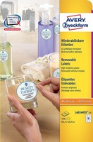 Avery Zweckform Etiketten WiederablöSbar 63,5 X 42,3 Mm Oval Weiß 450 Etiketten